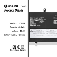 K KYUER 48Wh L17C6P71 L17L6P71 L17M6P71 Baterie pro Lenovo ThinkPad X280 A285 12,5" 20MW 20MX 20KF 20KE 20KFC0B00 20KES01S00 20K